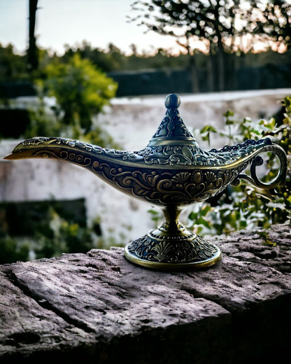 Magisk Aladdin-lampe med gravering - Variant hakket gull