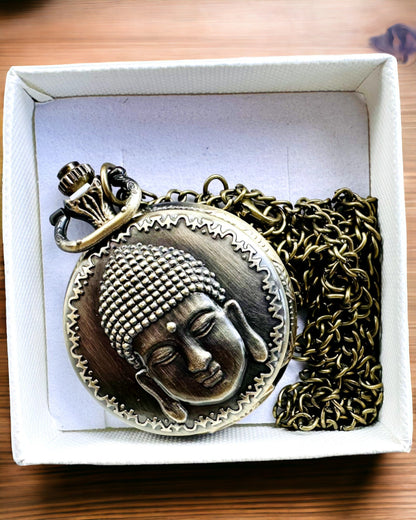 Lommeur "Buddha Time Elegance", mulighet for personalisering med gravering