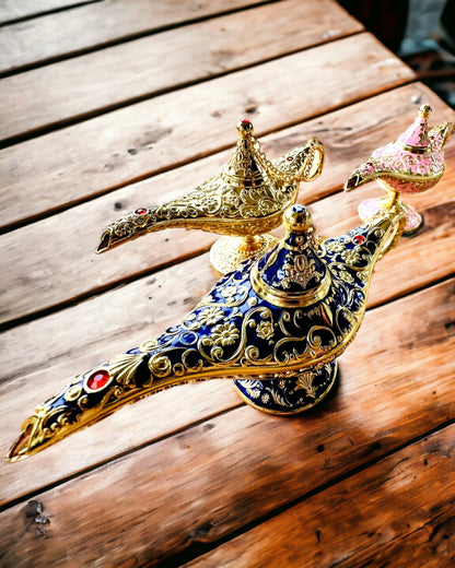 Magisk Aladdin-lampe med gravering - Klassisk variant i gull, flettet